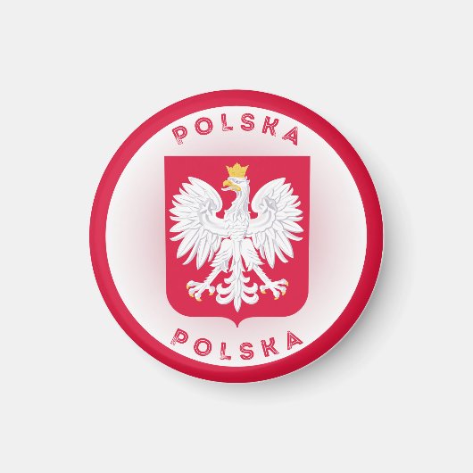 Aimant Emblème du patrimoine de la Pologne (Devant)