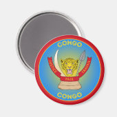 Aimant Emblème du patrimoine de la RD Congo (Recto/Verso)