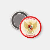 Aimant Emblème du patrimoine indonésien (Recto/Verso)
