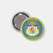 Aimant Emblème du patrimoine suédois (Recto/Verso)
