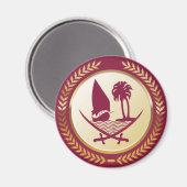 Aimant Emblème du Qatar (Recto/Verso)