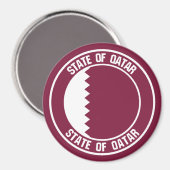 Aimant Emblème du Qatar Round (Recto/Verso)