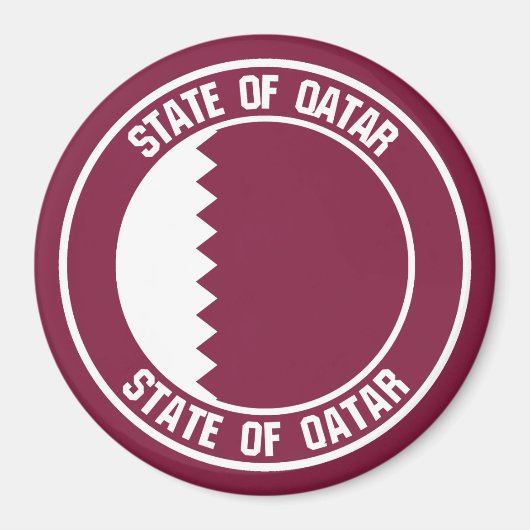 Aimant Emblème du Qatar Round (Devant)