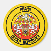 Aimant Emblème du rond de Prague (Devant)