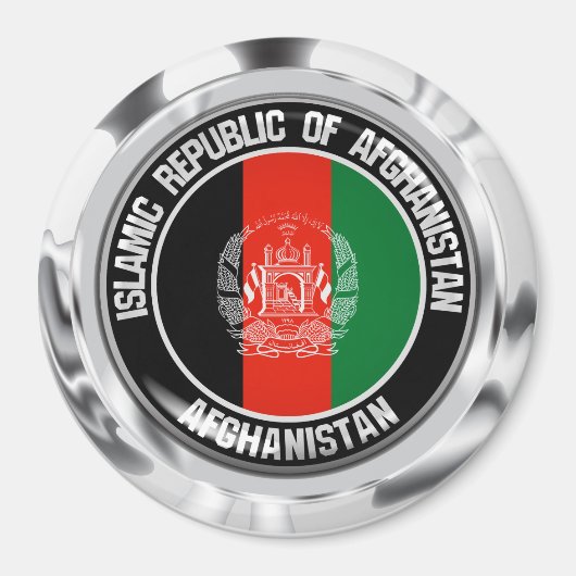 Aimant Emblème du tour de l'Afghanistan (Devant)