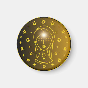 Aimant Emblème du Zodiaque Vierge Symbole Céleste Minim