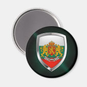 Aimant Emblème métallique de Bulgarie (Recto/Verso)