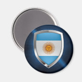 Aimant Emblème métallique de l'Argentine (Recto/Verso)