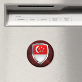 Aimant Emblème métallique de Singapour (In Situ (Lave-vaisselle))