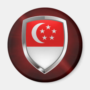 Aimant Emblème métallique de Singapour