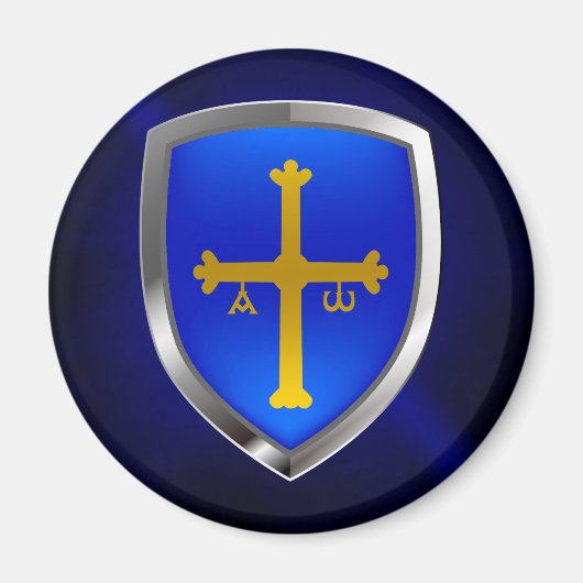 Aimant Emblème métallique des Asturies (Devant)