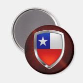 Aimant Emblème métallique du Chili (Recto/Verso)