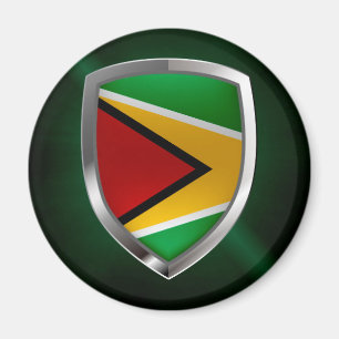 Aimant Emblème métallique du Guyana
