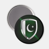 Aimant Emblème métallique du Pakistan (Recto/Verso)