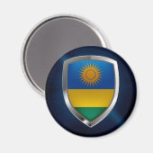 Aimant Emblème métallique du Rwanda (Recto/Verso)