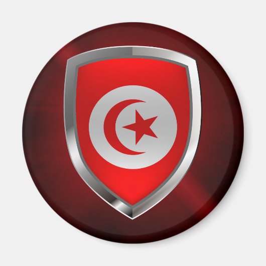 Aimant Emblème métallique tunisien (Devant)