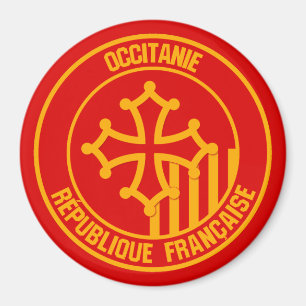 Aimant Emblème Occitanie ronde