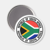Aimant Emblème rond Afrique du Sud (Recto/Verso)