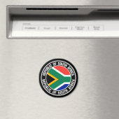 Aimant Emblème rond Afrique du Sud (In Situ (Lave-vaisselle))