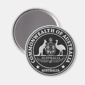 Aimant Emblème rond australien (Recto/Verso)