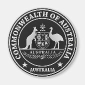 Aimant Emblème rond australien (Devant)