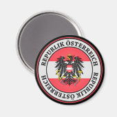 Aimant Emblème rond Autriche (Recto/Verso)