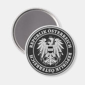 Aimant Emblème rond Autriche (Recto/Verso)