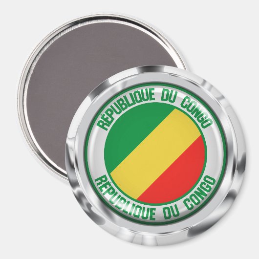 Aimant Emblème Rond Congo (Recto/Verso)