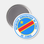 Aimant Emblème Rond Congo (Recto/Verso)