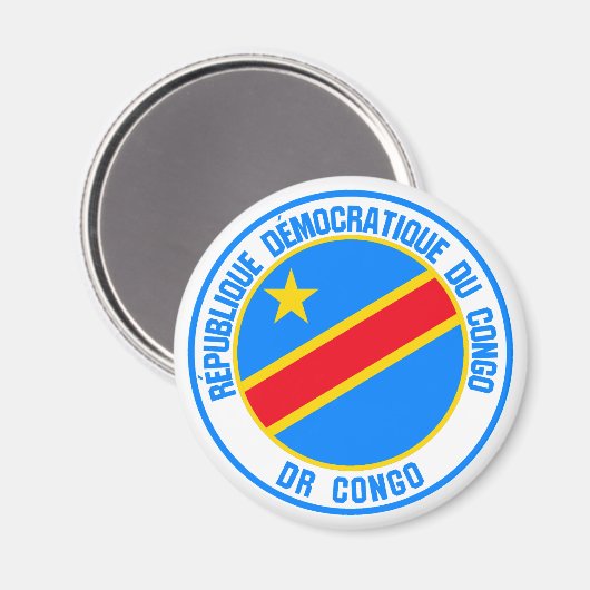 Aimant Emblème Rond Congo (Recto/Verso)