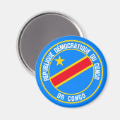 Aimant Emblème Rond Congo (Recto/Verso)