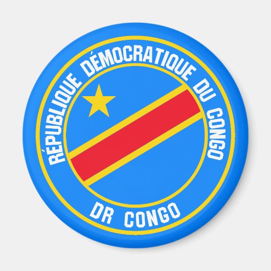 Aimant Emblème Rond Congo (Devant)