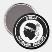 Aimant Emblème rond corse (Recto/Verso)