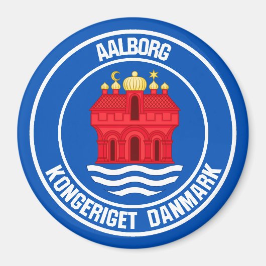 Aimant Emblème rond d'Aalborg (Devant)