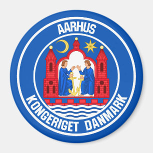 Aimant Emblème rond d'Aarhus