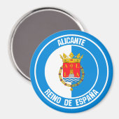 Aimant Emblème rond d'Alicante (Recto/Verso)