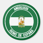 Aimant Emblème rond d'Andalucía (Devant)
