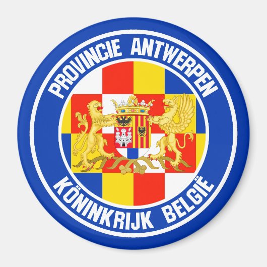 Aimant Emblème rond d'Anvers (Devant)