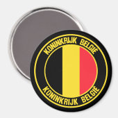 Aimant Emblème rond de Belgique (Recto/Verso)