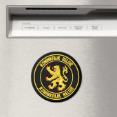 Aimant Emblème rond de Belgique (In Situ (Lave-vaisselle))