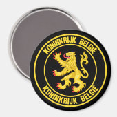Aimant Emblème rond de Belgique (Recto/Verso)