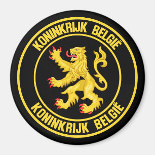 Aimant Emblème rond de Belgique