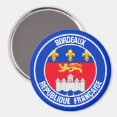 Aimant Emblème rond de Bordeaux (Recto/Verso)