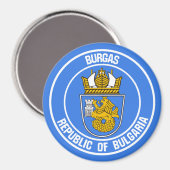 Aimant Emblème rond de Burgas (Recto/Verso)