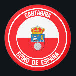 Aimant Emblème rond de Cantabrie<br><div class="desc">Emblème rond de Cantabrie</div>