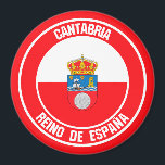 Aimant Emblème rond de Cantabrie<br><div class="desc">Emblème rond de Cantabrie</div>