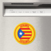 Aimant Emblème rond de Catalunya (In Situ (Lave-vaisselle))