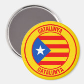 Aimant Emblème rond de Catalunya (Recto/Verso)