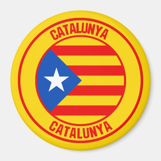 Aimant Emblème rond de Catalunya (Devant)
