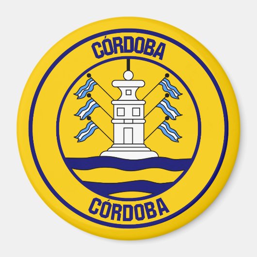 Aimant Emblème rond de Córdoba (Devant)